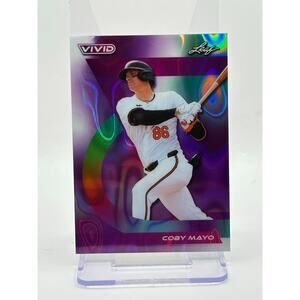 2024 Leaf Vivid Baseball Coby Mayo Purple Lava Refractor 2/2 SP Balt Orioles